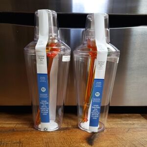 Clear Cocktail Shaker Set with Fruit Stirrers & Shot Glass